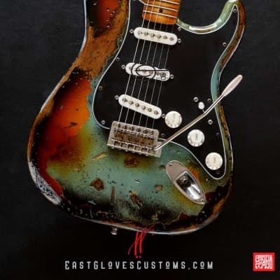 Fender Stratocaster Daphne Blue/Sunburst Heavy Aged Relic [$180 OFF for Limited Time Only] image 4