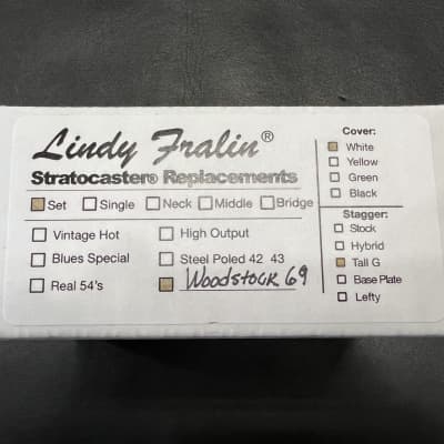 Lindy Fralin  Woodstock Pickup Set for Stratocaster  White Covers. New! image 3