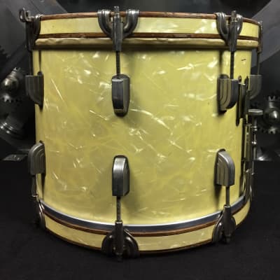 Leedy Marching Snare 1930's Marine Pearl w/ Case image 6