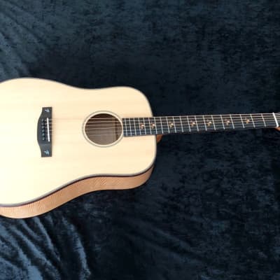 New Terry Pack DBS acoustic dreadnought guitar, solid banglang, spruce, as used by James Bartholomew image 4