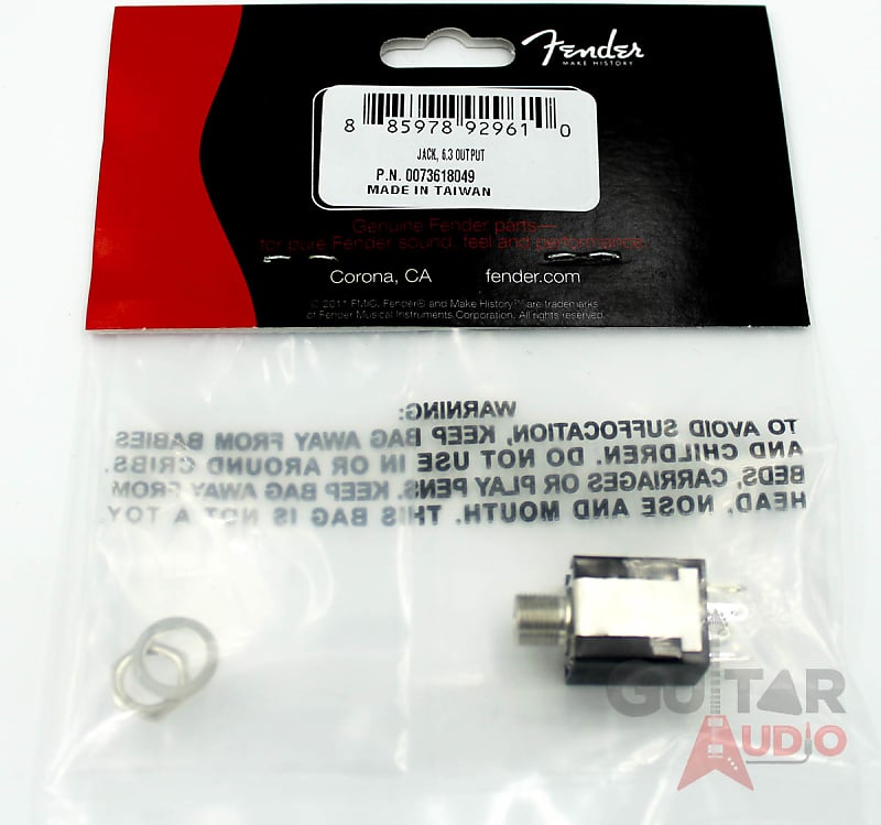 Genuine Fender Stereo Output Jack (Roland VG Strat, American Deluxe/Elite Bass) image 1