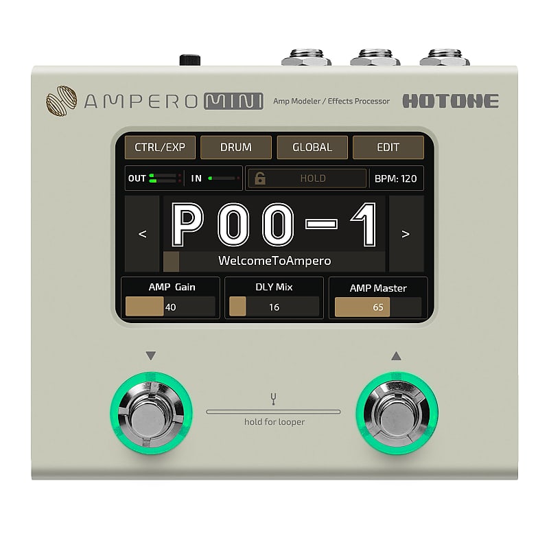 Hotone Ampero Mini MP-50 Guitar Bass Amp Modeling IR Cabinets Simulation Multi Language Multi-Effects with Expression Pedal Stereo OTG USB Audio Interface--(U.S. domestic inventory) image 1