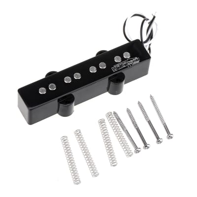 Wilkinson Variable Gauss Ceramic Traditional Jazz Bass Pickups Set for JB Style Electric Bass Black image 3