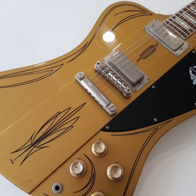 Gibson '65 Firebird V Aged M2M Custom Shop Made to Measure 2017 Gold with black pinstripes image 4