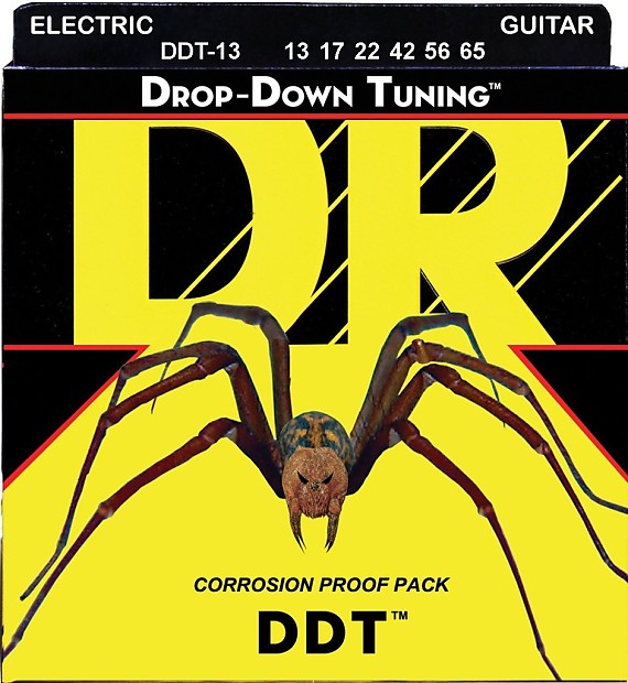 DR DDT-13 Drop Down Tuning Electric Guitar Strings - Mega-Heavy (13-65) image 1
