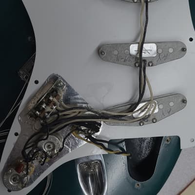 Custom Fender American Stratocaster 2002 CS69 Pups Teal Green Transparent Light Relic image 15