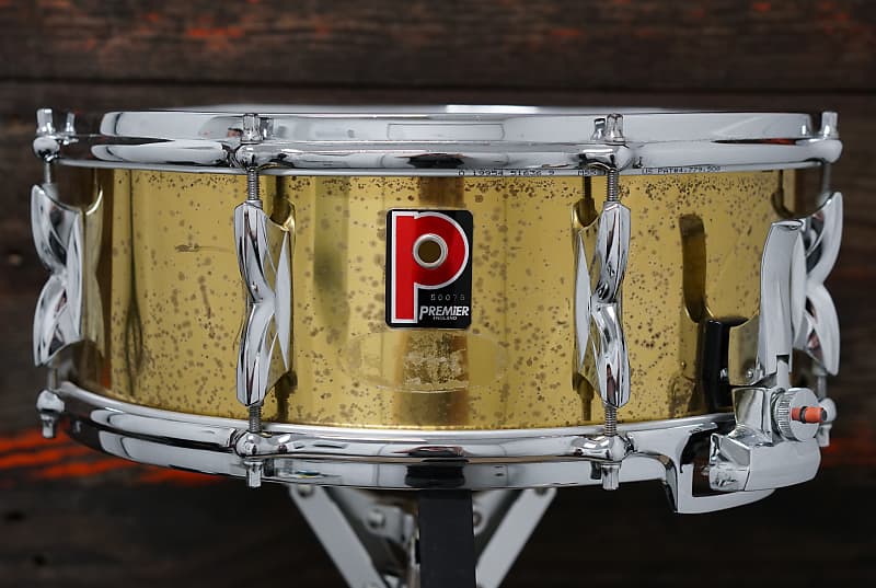 Premier 5.5x14" Model 2007 Brass Snare Drum 1990s Reverb Canada