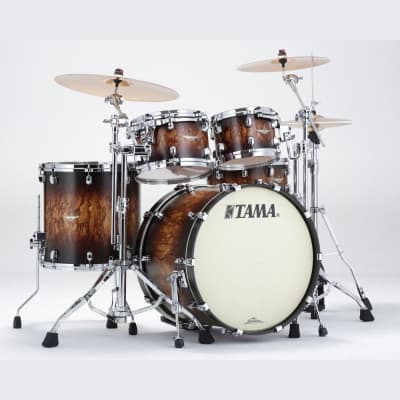 Tama Starclassic Maple 4pc Drum Set Molten Satin Brown Burst