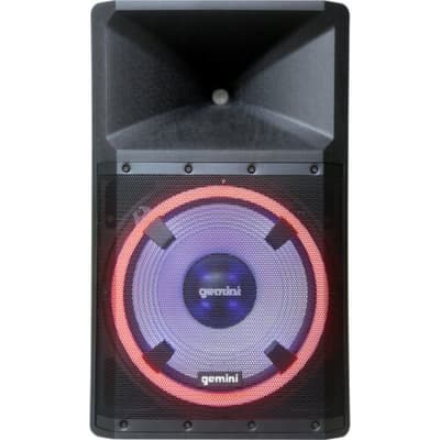Gemini 2200W 15" Powered Bluetooth PA Speaker with Lights, Stand & Microphone image 3