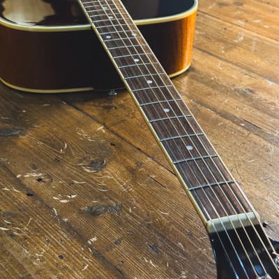 1980s (c) Fender Malibu Electro Acoustic Guitar in Violin Burst image 9