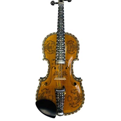 Deluxe hardanger Norwegian fiddle 4/4 violin,concert viola d