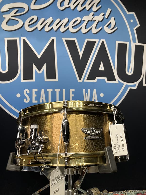 Tama - 14"x5.5" STAR Reserve Snare Drum 2013, Hand Hammered Brass, MINT! image 1