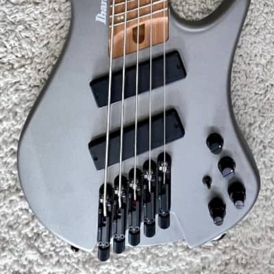 Ibanez EHB1005SMSMGM Headless 5-String Electric Bass Guitar -Metallic Gray Matte image 1