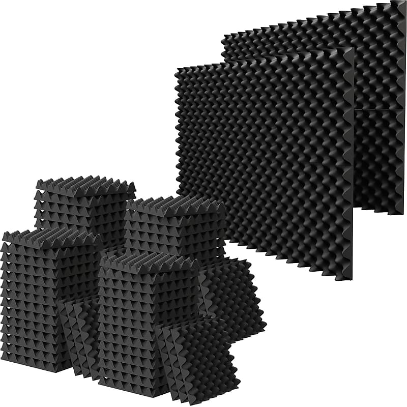 18 Pack 1.5"X12"X12" Acoustic Foam, Sound Proof Egg Crate Reverb
