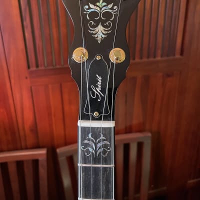 Prucha Presentation Gold and Silver Plated Gun Metal Engraved Five String Resonator Banjo Maple 2014 image 5
