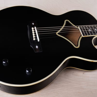 B.C. Rich RAEG2 Acoustic Electric Guitar 1983 Black Made in Japan MIJ w/ Hard Case image 5