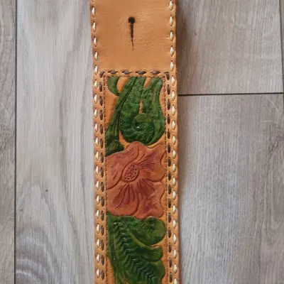 Vintage Country Western Hippie Hand Made Strap Tooled Leather Personalized 'STEVE' image 3
