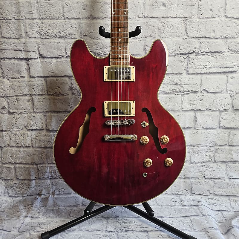Jay Turser Semi-Hollow Double Cut ES-335 Copy Cherry Red
