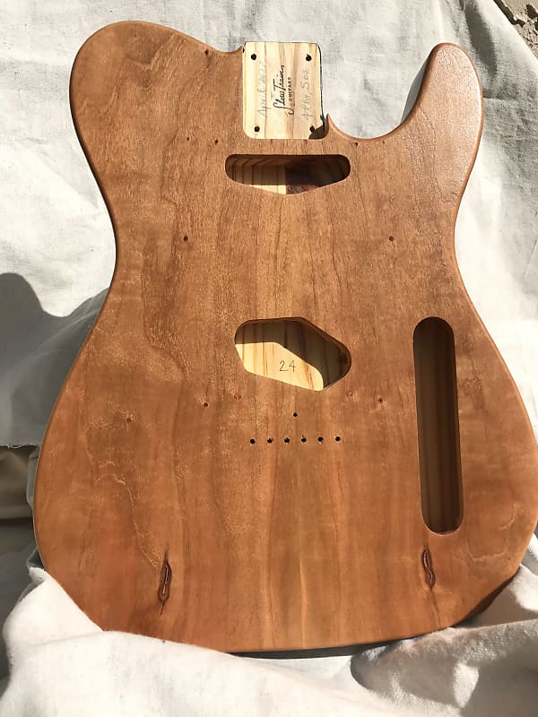 Slow Train Guitars solidbody chambered Telecaster®-style book-matched cherry on two-piece pine 2022 image 1
