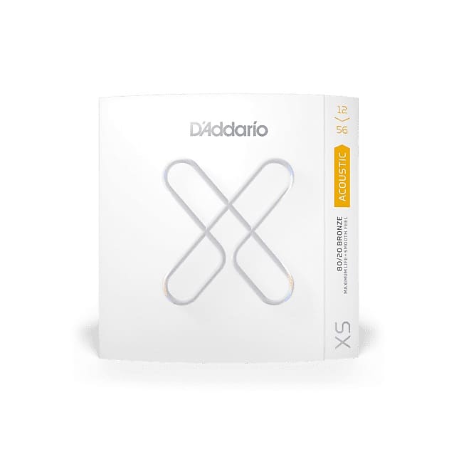 D'Addario XS 12-56 80/20 Bronze Coated Light Top/Medium Bottom Acoustic Guitar Strings XSABR1256