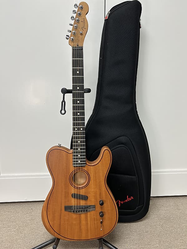 Fender American Acoustasonic Telecaster Acoustic Electric Guitar All-Mahogany - Natural image 1