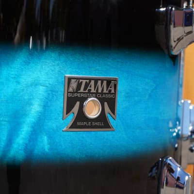 Tama Superstar Classic NEO-MOD Blue Duco 9"x14" Maple Floor Tom w/ Legs -14'' tom (2021) image 2