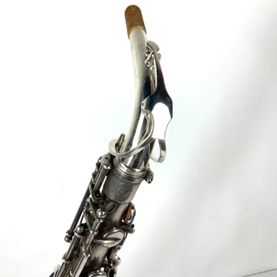 Vintage The Buescher True Tone Low Pitch 1925-26 Alto Saxophone - Matte Silver image 3