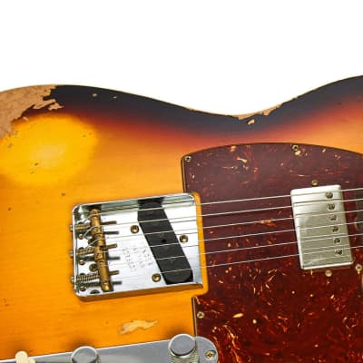 Fender Custom Shop Limited Edition Reverse '60s Tele Custom Heavy Relic 3 Tone Sunburst #R125901 image 4
