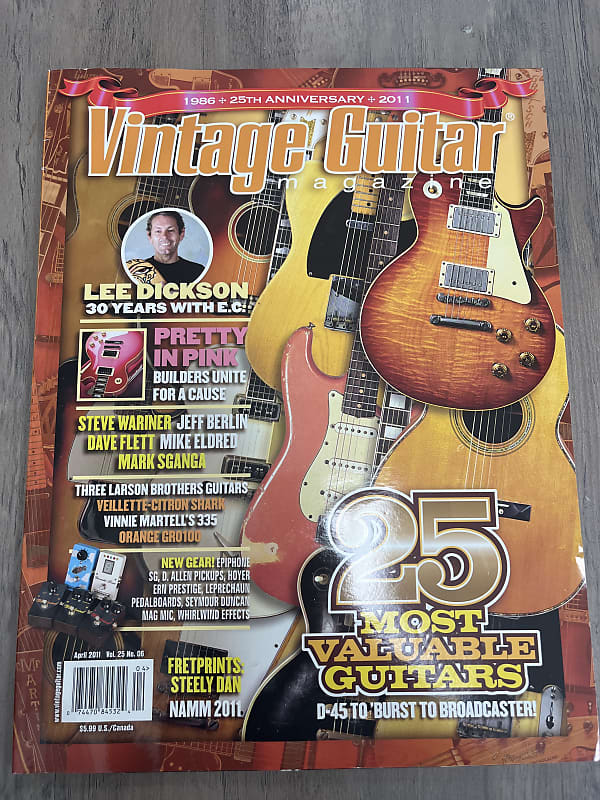 Vintage guitar magazine 25th anniversary 25. Most valuable Reverb