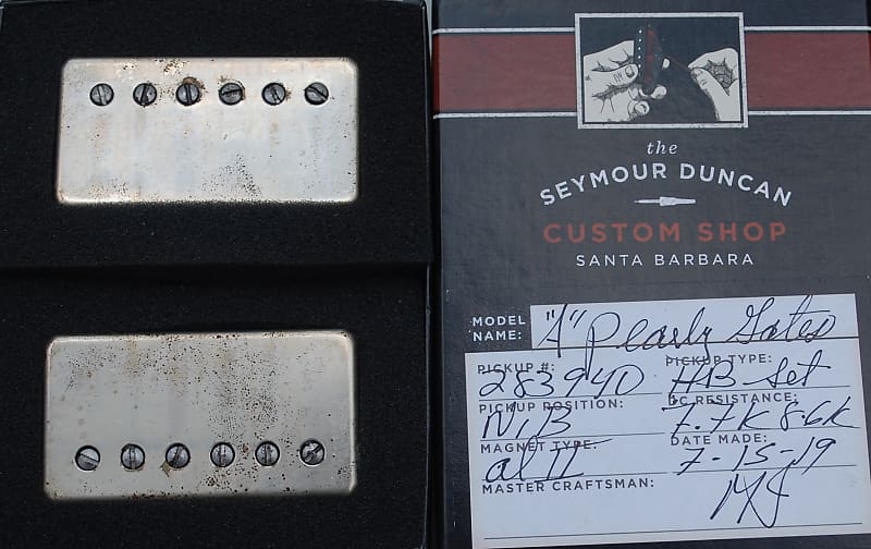 Seymour Duncan Custom Shop Pearly Gates Humbucker Pickup Set Aged
