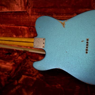 American Fender Custom Telecaster  Standard Relic Blue Sparkle image 9