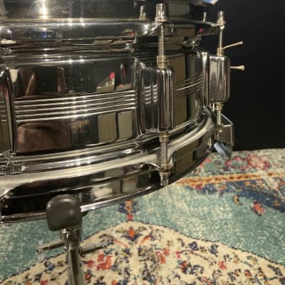 Rogers Vintage Big R, Dynasonic 14"x5"  Snare Drum 1976-1979 - Chrome Over Brass image 13
