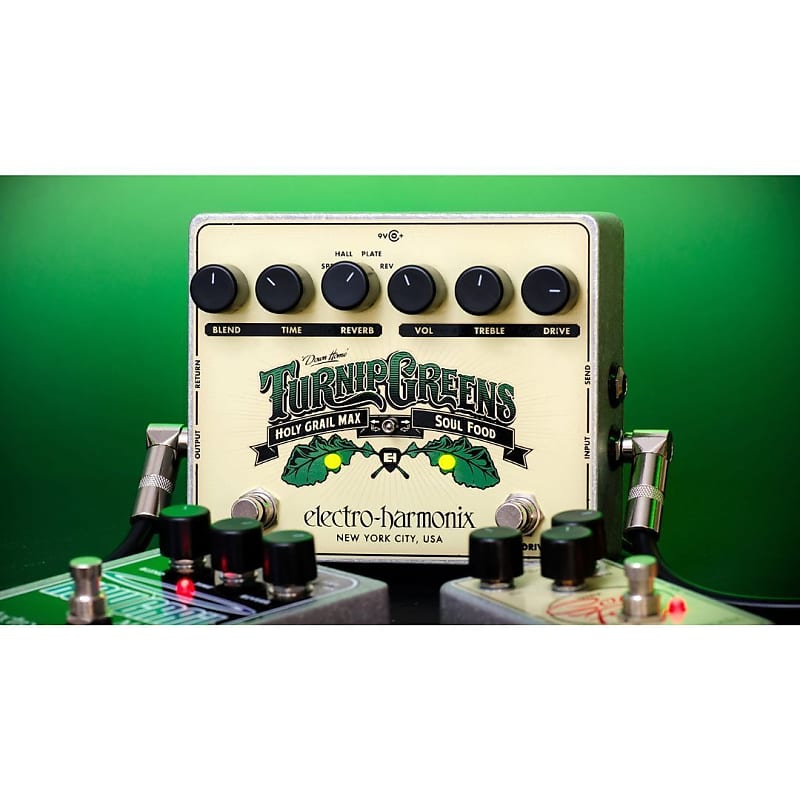 Electro-Harmonix Turnip Greens Overdrive / Reverb Pedal