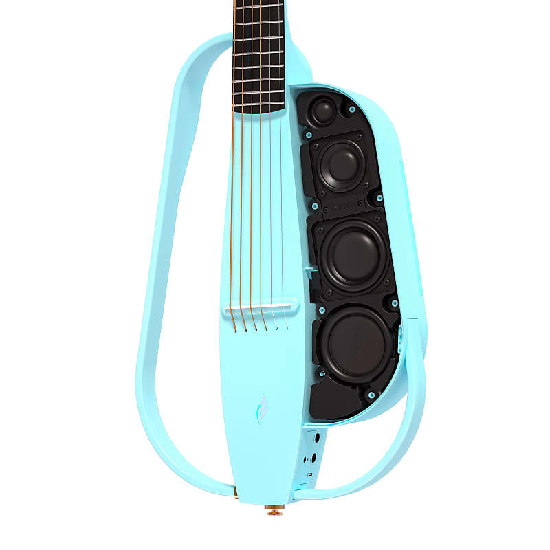 Enya 2023 NEXG 2 Blue All-in-One Smart Audio Loop Guitar with Case,  Wireless Pedal & Charging Stand