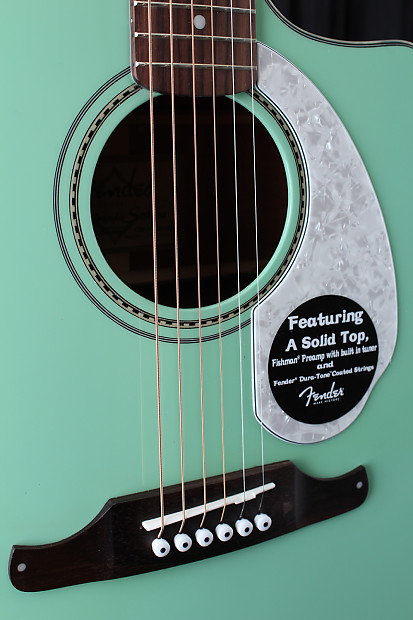 Fender Sonoran SCE Surf Green ソフトケース付 Open Box Fender Sonoran SCE v2 Acoustic-Electric Guitar Surf