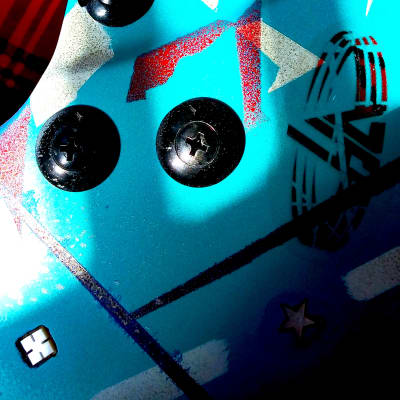 EVH Wolfgang Standard 2018 - Blue Color & Hand Painted EVH Red & White & Blue image 16