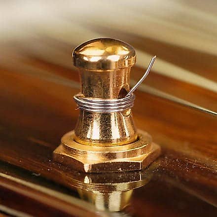 Waverly Guitar Tuners with Engraved Knobs for Solid Pegheads, Gold