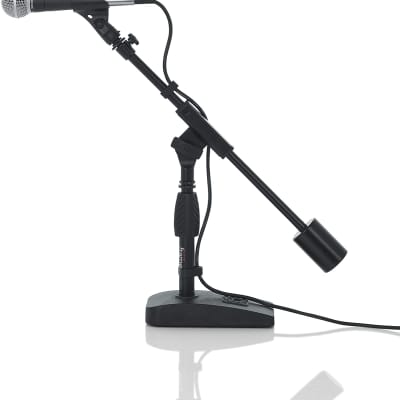 Gator Cases GFW-MIC-0822 Frameworks Telescoping Boom Mic Stand for Desktop Recording, Podcasting, Bass Drum, And Guitar Amps image 3
