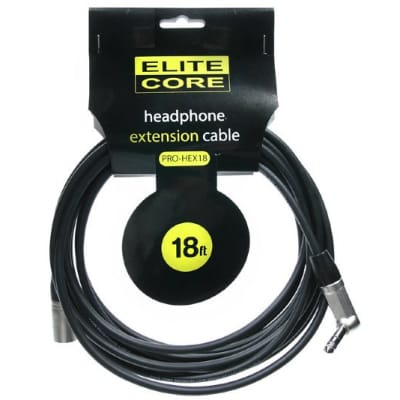 Elite Core EC-PRO-HEX18 18' Headphone Extension Cable ( 1/4" TRS - XLRM ) image 2