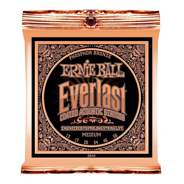 Ernie Ball 2544 Everlast Phosphor Bronze Medium Acoustic Guitar Strings (13-56) image 1