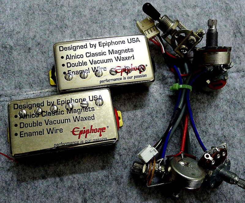 Epiphone Guitar Wiring Harness with Alnico Humbucker Pickups | Reverb