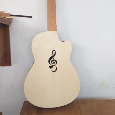 Gerardo Escobedo Hand Made Acoustic Guitar G-Clef With Heart - Rosewood - Ziricote - German Spruce 2020 - Shellac / French Polish image 24