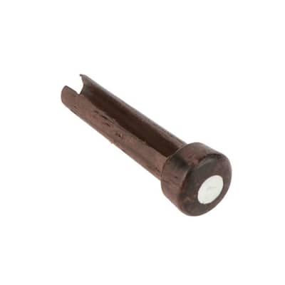 Bridge pins, 6-pack, rosewood, pearloid dot
