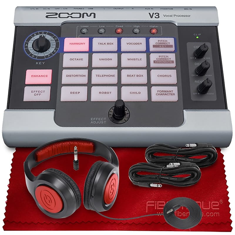 Zoom V3 Vocal Processor, Effects Pedal, Battery Powered with