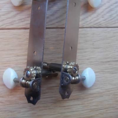 Kluson Vintage 1960s USA NOS 2-On-A-Plate Slotted or Solid Headstock Open Gear Tenor Guitar, Bass or Banjo Tuners. image 1