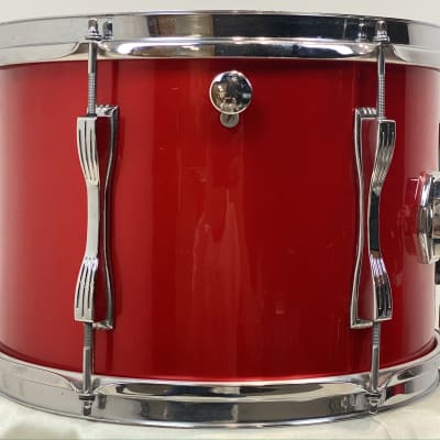 Ludwig 70s Mach 4 drum set 13/16/24/5x14 Supra and canister throne. Red Silk image 17