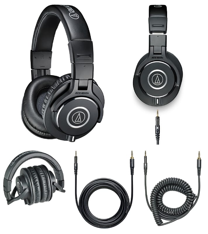 Audio-Technica ATH-M40x Studio Monitor Headphones  			