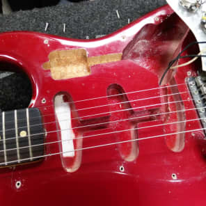 1964 Fender Vintage Stratocaster Modified Guitar w/OHSC Candy Apple Red image 17