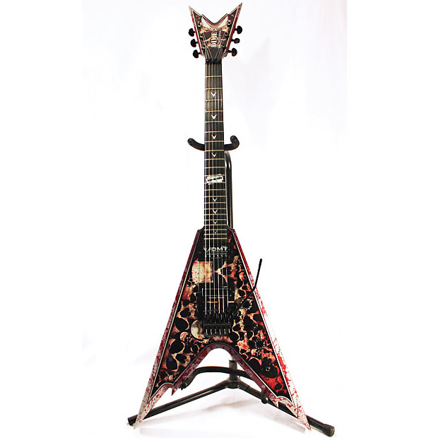 Dean USA Dime Razorback V Skulls 6-String Electric Guitar w