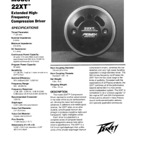 Peavey 22XT Diaphragm Replacement Kit | Reverb